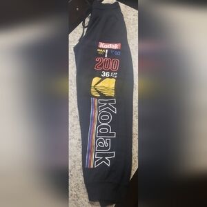 Kodak Sweatpants Women's Size XS (0-2) Black With Logo On‎ Leg, Joggers, EUC